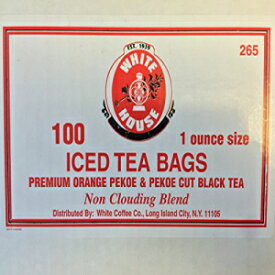 ホワイトハウスプレミアムオレンジペコ＆ペコカット紅茶（100ポーチ/ 1オンス） White House Premium Orange Pekoe & Pekoe Cut Black Tea (100 pouches/1 oz)