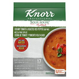 Knorr Professional Soup du Jour クリーミートマトとローストレッドペッパーのスープミックス MSG無添加、1食分あたりトランス脂肪0g、水を加えるだけ、17.1オンス、4パック Knorr Professional Soup du Jour Creamy Tomato and Roasted Red Pepper Soup