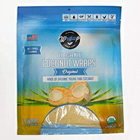 WrawP オーガニック ココナッツ ラップ - オリジナル (6 パック) 棚安定、オールナチュラル、グルテンフリー、生ビーガン パレオ、ケト ラップ。タイの若いココナッツから米国で製造 WrawP Organic Coconut Wraps - Original (6 pack ) SHELF STABL