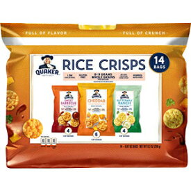 クエーカーライスクリスプセイボリーバラエティパック、14個入り Quaker Rice Crisps Savory Variety Pack, 14 Count