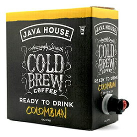 Java House Cold Brew Coffee On Tap (128液量オンスボックス) 濃縮物ではなく、砂糖不使用、すぐに飲める液体 (コロンビアロースト) Java House Cold Brew Coffee On Tap, (128 Fluid Ounce Box) Not a Concentrate, No Sugar, Ready t