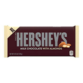 HERSHEY'S アーモンドキャンディー入りミルクチョコレート、ハロウィンキャンディー、4.25オンスバー HERSHEY'S Milk Chocolate with Almonds Candy, Halloween Candy, 4.25 oz Bar