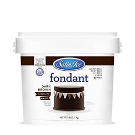 サテンアイスダークチョコレートフォンダン、5ポンド Satin Ice Dark Chocolate Fondant, 5 Pounds