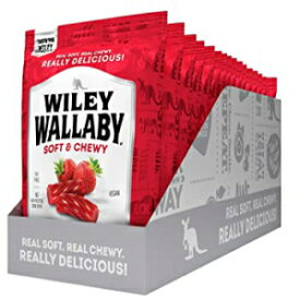 ワイリー ワラビー クラシック レッド リコリス、4 オンス袋、16 個 Wiley Wallaby Classic Red Licorice, 4 Ounce Bags, 16 Count