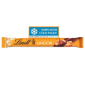 Lindt LINDOR キャラメルミルクチョコレートトリュフバー、滑らかでとろけるトリュフセンターのミルクチョコレートキャンディ、ギフトに最適、1.3オンス (24個パック) Lindt LINDOR Caramel Milk Chocolate Truffle Bar, Milk Chocolate Candy with Smooth