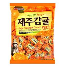 韓国人気フルーツ味キャンディ詰め合わせ(済州オレンジ) Korean Assorted Popular Fruit Flavored Candy Pieces (Jeju Orange)