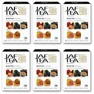JAF TEA - sA t[c RNV - t[c tBGX^ ubN eB[ - 6 pbNAv 120 eB[obOAzbg܂̓ACXeB[ JAF TEA - Pure Fruits Collection - Fruit Fiesta Black Tea - 6 Pac