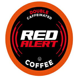 Red Alert Coffee エクストラストロングコーヒーポッド (リサイクル可能) 2.0 キューリグ K カップ ブルワーに対応、カフェイン、40 カウント (1 個パック) Red Alert Coffee Extra Strong Coffee Pods (Recyclable) Compatible With 2.0 Keur
