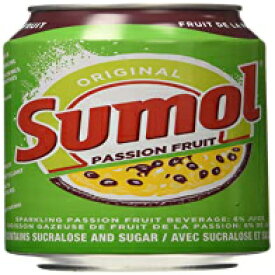 Sumol パッション フルーツ ソーダ ポルトガル 11.15 オンス 缶6個パック Sumol Passion Fruit Soda Portugal 11.15 Oz. Cans 6 Pack