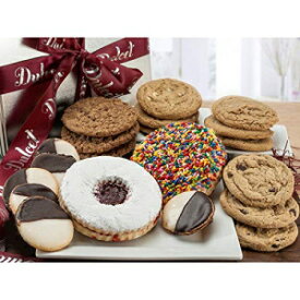 Dulcet Gift Baskets Delightful Cookie Gift Box Assortment with Traditional Black and White - Sprinkle Cookies, - Assorted Flavors the Perfect Gift for Holidays, Birthday, Sympathy, Get Well or Office Gatherings for Me