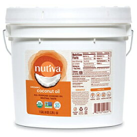 Nutiva Organic Steam Refined Oil, Coconut, 3785.4ml Nutiva Organic Steam Refined Oil, Coconut, 128 Fl Oz