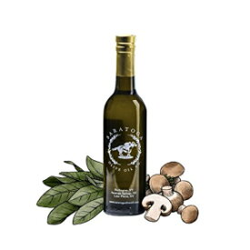 サラトガオリーブオイルカンパニーワイルドマッシュルームアンドセージオリーブオイル375ml（12.7oz） Saratoga Olive Oil Co. Saratoga Olive Oil Company Wild Mushroom and Sage Olive Oil 375ml (12.7oz)