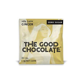The Good Chocolate ゼロシュガー 65% ミント ダークチョコレートバー、オーガニック、ケトフレンドリー、低炭水化物、シュガーフリーのスナックとおやつ、0.4 オンス個別包装正方形 (18 パック) The Good Chocolate Zero Sugar 65% Mint Dark Chocola