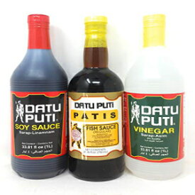 ダトゥ プティ 酢・醤油・魚醤（パティ）お徳用パック Datu Puti Vinegar, Soy Sauce, & Fish Sauce (Patis) Value Pack