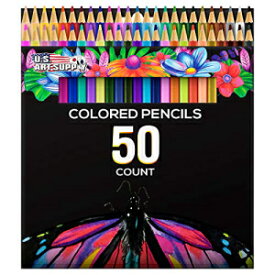 US Art Supply 大人の塗り絵 アーティストグレードの色鉛筆セット 50 個 US Art Supply 50 Piece Adult Coloring Book Artist Grade Colored Pencil Set
