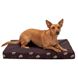 Furhaven Memory Foam Pet Bed for Dogs and Cats - Water-Resistant Indoor-Outdoor Garden Décor Dog Bed Mat with Removable Washable Cover, Bark Brown, Medium