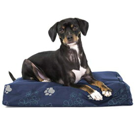 Furhaven Orthopedic Pet Bed for Dogs and Cats - Water-Resistant Indoor-Outdoor Garden Décor Dog Bed Mat with Removable Washable Cover, Lapis Blue, Small