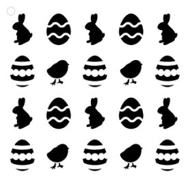 ホッピーイースター-パターンステンシル-6 "X 6" Studio R 12 Hoppy Easter -Pattern Stencil - 6" X 6"