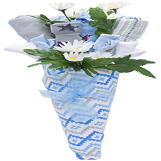 【保存版】 ニッキの新しいベビーブロッサムウェアブーケギフト（ブルーまたはピンク）| 男の赤ちゃん Nikki's Gift Baskets Nikki's New Baby Blossom Clothing Bouquet Gift (Blue or Pink) | Baby Boy