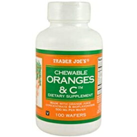 トレーダージョーズ-チュアブルオレンジ＆Cダイエットサプリメント500 Mg、100ウエハース-2パック Trader Joe's - Chewable Oranges & C Dietary Supplement 500 Mg, 100 Wafers - 2-PACK