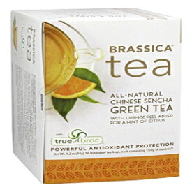 Brassica Tea トゥルブロック入り緑茶、オレンジ、ティーバッグ 16 個 Brassica Tea Green Tea with Trubroc, Orange, 16 Tea Bags