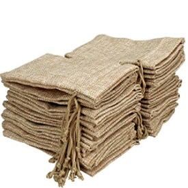 FASOTY Lot of 24 3.5x5 Inch Burlap Gift Bags with Drawstring Linen Jewelry Pouches Jute Burlap Sacks for Wedding Favors Party Gifts, DIY Craft, Presents, Christmas, Halloween, Treat Bags