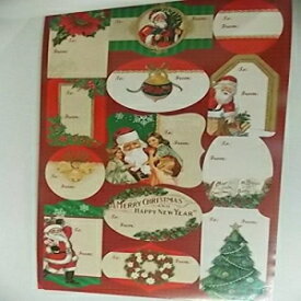クリスマス ラップ ギフト タグ - 剥がして貼る - プレゼント用ラベルに貼り付け (52) Christmas Wrap Gift Tags - Peel & Stick - to & from Labels for Presents (52)