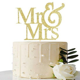 夫妻ケーキトッパー - ブライダルシャワー/バチェロレッテパーティー/花嫁予定/結婚式/婚約/記念日パーティーのデコレーション。 Mr and Mrs Cake Topper - Bridal Shower/Bachelorette Party/Bride To Be/Wedding/Engagement/Anniversary Party Decorations
