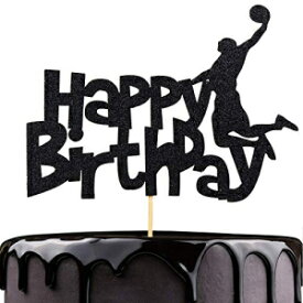 NN-BH ブラックフラッシュ ハッピーバースデーケーキトッパー 誕生日パーティーケーキデコレーション スポーツテーマケーキトッパー (ダンク) NN-BH Black Flash Happy Birthday Cake Topper, Birthday Party Cake Decoration, Sports Theme Cake To