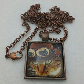 Sleuth Catスチームパンクアートペンダントネックレス16〜20インチ Zona Jewelry Artisans Sleuth Cat Steampunk Art Pendant Necklace 16 to 20 Inch