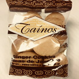 TAINOS ジンジャークッキー - プエルトリコの最高のダルセス ティピコス - 4 オンス バッグ TAINOS Ginger Cookies - Puerto Rico's Best DULCES TIPICOS - 4 oz bag