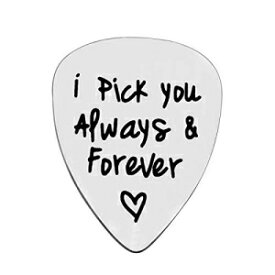 彼への記念日のギフト、ボーイフレンド、私はあなたをいつも永遠に選びます、ギターピック、夫の記念日のギフト、誕生日、結婚祝い、バレンタインデーのギフト、男性へ。 Anniversary Gifts for Him Boyfriend I Pick You Always and Forever Guitar Pick Husb