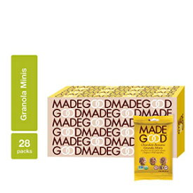 MadeGood チョコレートバナナ グラノーラ ミニ、28 パック (各 0.85 オンス)。健康的でおいしい一口サイズのスナック。オーガニックでアレルギーに優しい成分で作られています。学校給食やおやつに最適 MadeGood Chocolate Banana Granola Minis, 28 packs