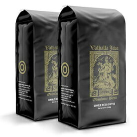 VALHALLA JAVA 全豆コーヒー [12 オンス] 世界最強のコーヒー、USDA 認定オーガニック、フェアトレード、アラビカ豆とロブスタ豆 (2 パック) VALHALLA JAVA Whole Bean Coffee [12 Oz.] The World’s Strongest Coffee, USDA Certified Organic