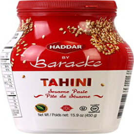 Haddar by Baracke 100% 純挽きセサミ タヒニ 15.9 オンス ジャー (1 パック) Haddar by Baracke 100% Pure Ground Sesame Tahini 15.9oz Jar (1 Pack)