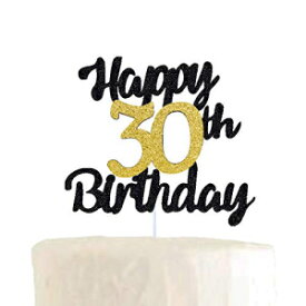 Happy 30th Birthday ケーキトッパー 男性と女性用 30歳の誕生日デコレーション、Hello 30 Fabulous Party Happy 30th Birthday Cake Topper for Men and Women 30 Year Birthday Decoration , Hello Thirty Fabulous Party