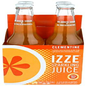 IZZEスパークリングジュース、クレメンタイン、12オンスガラス瓶、4カウント IZZE Sparkling Juice, Clementine, 12 oz Glass Bottles, 4 Count