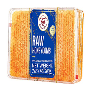 TAJ Gourmet Foods TAJ Gourmet All-Natural Raw Honey 100% Honey Pure Turkish Honey Comb, 200g (7.05oz) (1)