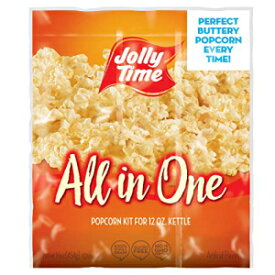 ジョリータイムオールインワンキット12オンス。ポップコーンマシン| カーネル、オイルとソルトのコマーシャル、映画館、またはエアポッパーを含む部分パケット（正味重量16オンス、各18パック） JOLLY TIME All in One Kit for 12 oz. Popcorn Machine | Por