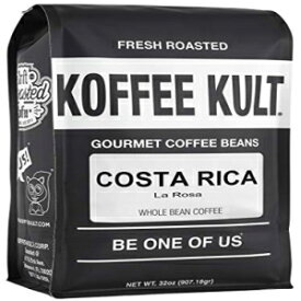 コスタリカ コーヒー - ナランホ ラ ローザ - ミディアム ロースト コーヒー豆 Koffee Kult (全豆、32オンス) Costa Rica Coffee - Naranjo La Rosa - Medium Roast Coffee Beans Koffee Kult (Whole Bean, 32oz)