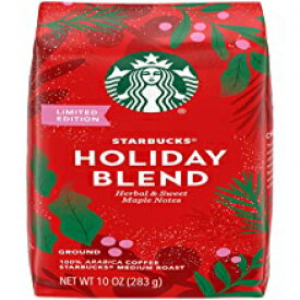 スターバックス限定版ホリデーブレンド、ミディアムローストグラウンドコーヒー、10オンスバッグ（1パック） Starbucks Limited Edition Holiday Blend, Medium Roast Ground Coffee, 10 OZ Bag (Pack of 1)