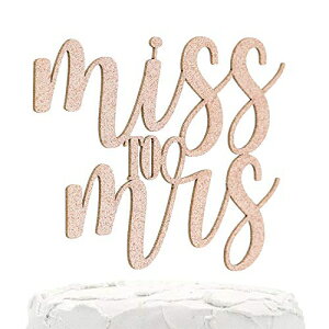 NANASUKO o`Fbe p[eB[ P[L gbp[ - ~X~ZX - ʃ[YS[hOb^[ - v~Ai č NANASUKO Bachelorette Party Cake Topper - Miss to Mrs - Double Sided Rose Gold Glit