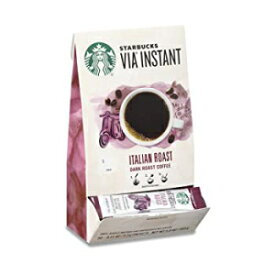 スターバックス VIA インスタント コーヒー - ダーク ロースト コーヒー - イタリアン ロースト - 100% アラビカ - 1 箱 (50 袋) Starbucks VIA Instant Coffee—Dark Roast Coffee—Italian Roast—100% Arabica—1 box (50 packets)
