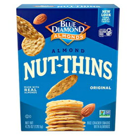 ブルー ダイヤモンド アーモンド ナッツ シンズ グルテンフリー クラッカー クリスプ、オリジナル、4.25 オンス ボックス (12 個パック) Blue Diamond Almonds Nut Thins Gluten Free Cracker Crisps, Original, 4.25 Oz Boxes (Pack of 12