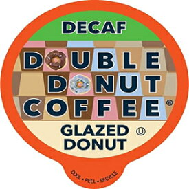 Double Donut Coffee Double Donut Flavored Decaf Coffee, Decaf Glazed Donut Coffee, Decaf Coffee Pods for Keurig K Cups Machines, Hot or Iced Coffee, Single Serve Decaffeinated Coffee in Recyclable Pods, 96 Count