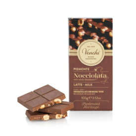 ヴェンキ ノッチョラータ ミルクチョコレート ヘーゼルナッツ バー 3.52オンス Venchi Nocciolata Milk Chocolate Hazelnut Bar 3.52oz