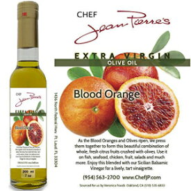 100％天然注入ブラッドオレンジオリーブオイル200ml（7oz） Chef Jean Pierre's 100% naturally infused Blood Orange Olive Oil 200ml (7oz)