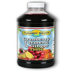 Dynamic Health クランベリー ターメリックとジンジャー トニック サプリメント、16 オンス Dynamic Health Cranberry Turmeric and Ginger Tonic Supplement, 16 Ounce