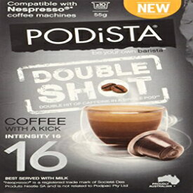 Podista ネスプレッソ互換カプセル ダブルショット ポッド - エクストラ インテンス - 10 ポッド パッケージ Podista Nespresso Compatible Capsules Double Shot Pods - Extra Intense - 10 Pod Package