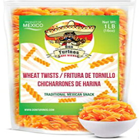 1 ポンド (1 個パック)、デュリトス (デュロス) メキシコ産小麦ペレット ツイスト 1LB - Fritura De Tornillo - 伝統的な揚げスナック - Turinos 1 Pound (Pack of 1), Duritos (Duros) Mexican Wheat Pellet Twists 1LB - Fritura D